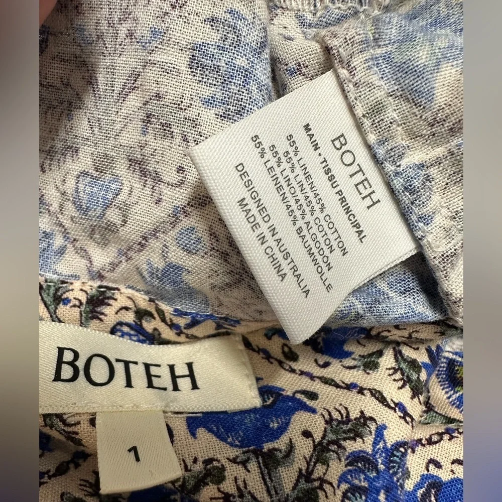 BOTEH Lazuli Low Back Linen Blend Top Sz S - Picture 11 of 16